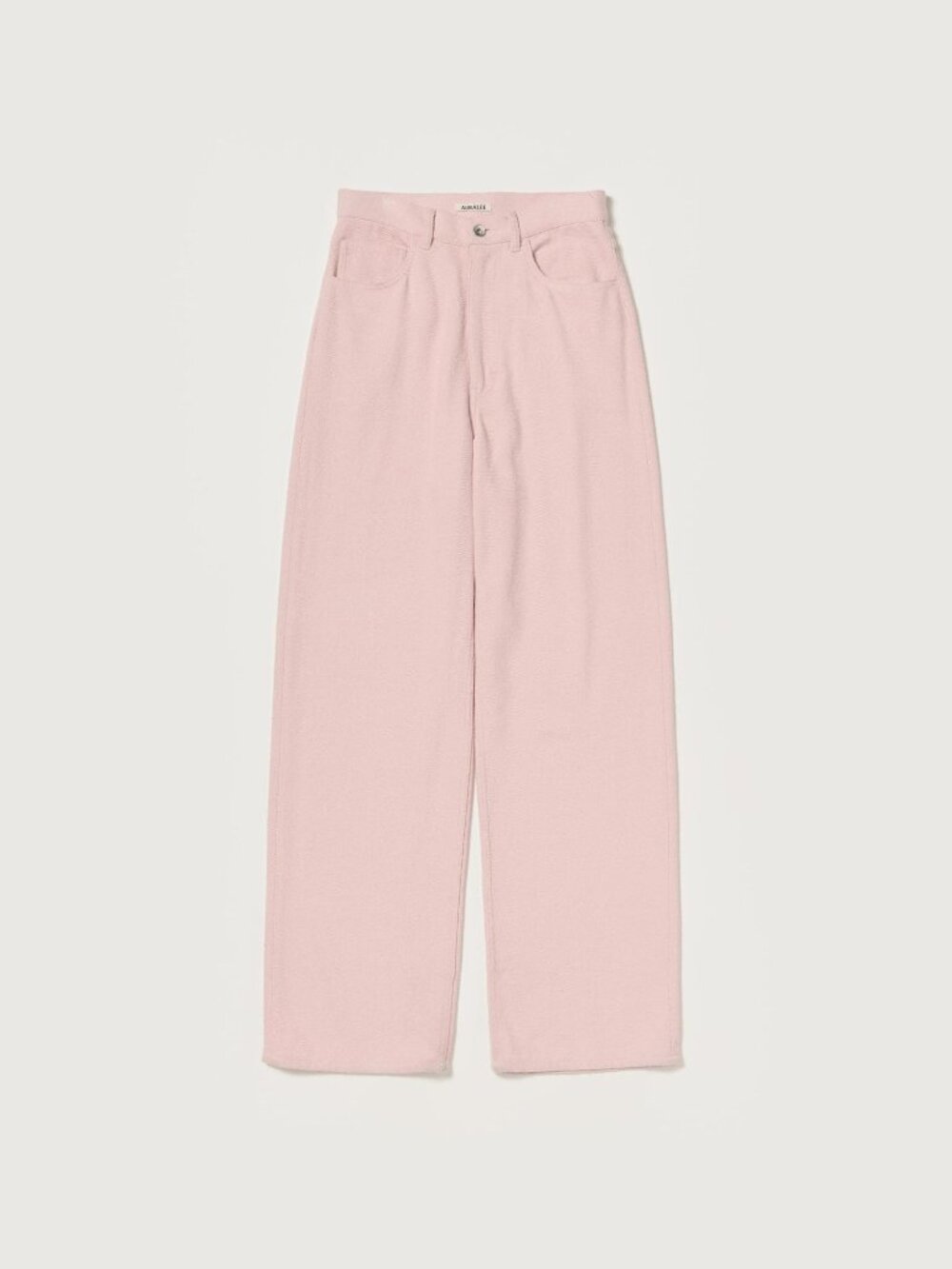 AURALEE SS26 Silk Nep Denim 5P Wide Pants in Dusty Pink BNWT Size 1 S
